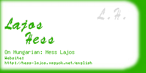 lajos hess business card